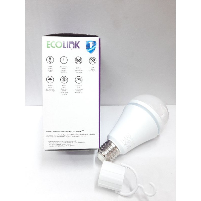 lampu led bulb emergency ecolink 8w