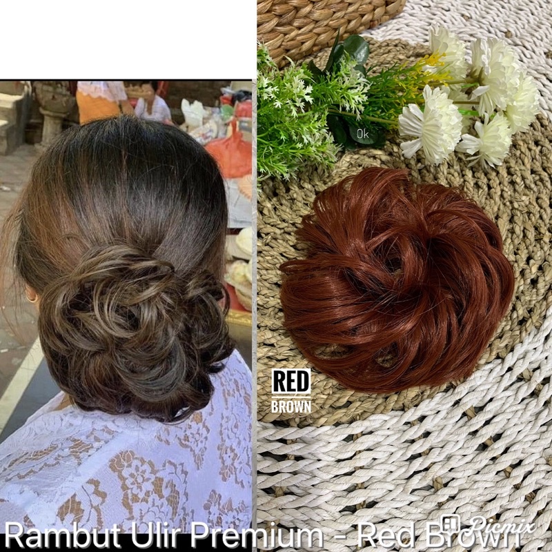 ikat rambut ulir premium/rambut curly premium/sanggul curly/rambut palsu/semanggi/karet ulir premium