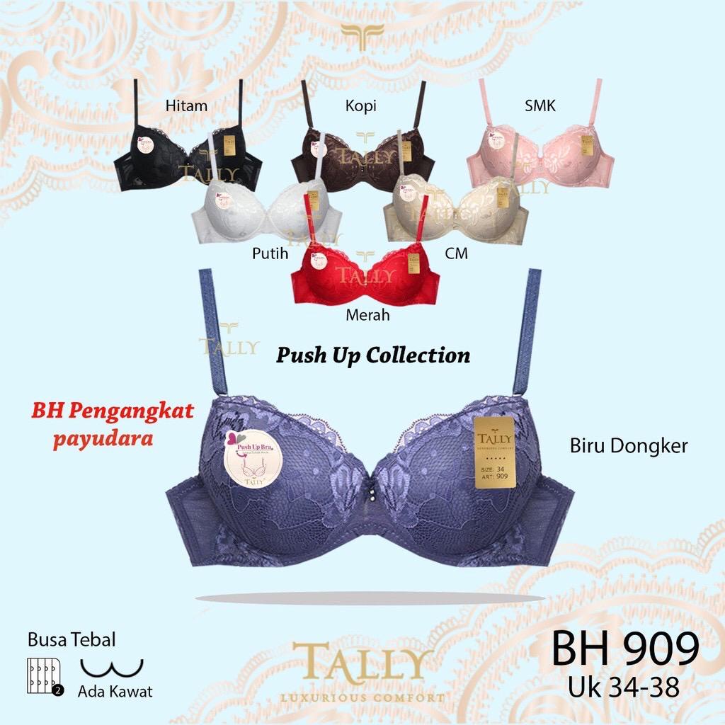 BH TALLY 909 ORIGINAL BUSA TEBAL KAWAT PUSH UP BRUKAT | BRA PUSH UP TALLY 909 BRUKAT - ALLY BRA BH 909 I CUP B | BUSA TEBAL / PUSH UP BRA I ADA KAWAT I SIZE 34-38TALLY Bra Kawat Bahan Brokat Busa Tebal Cup B Kait 2 Push Up BH 909 - Bh busa tebal Bh pushUP