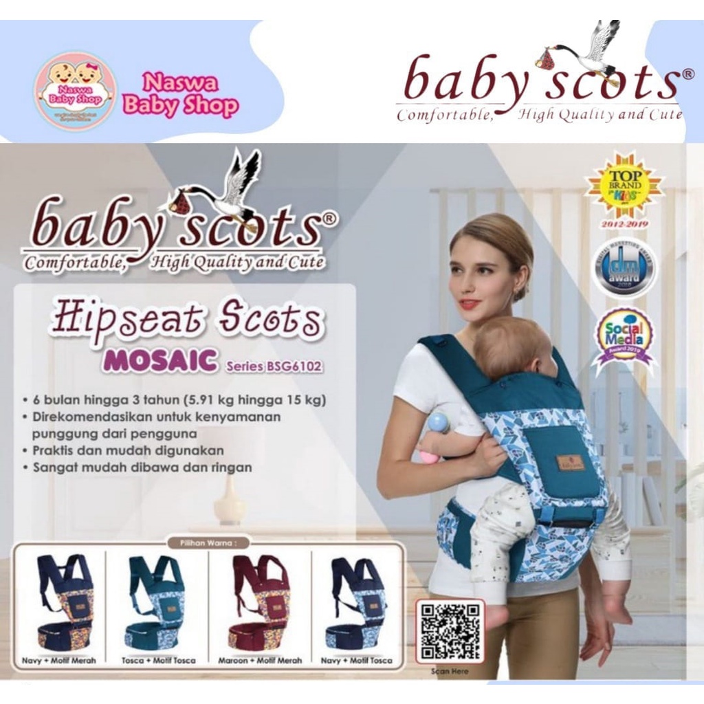 Baby Scots Gendongan Hipseat Mosaic Series BSG6102