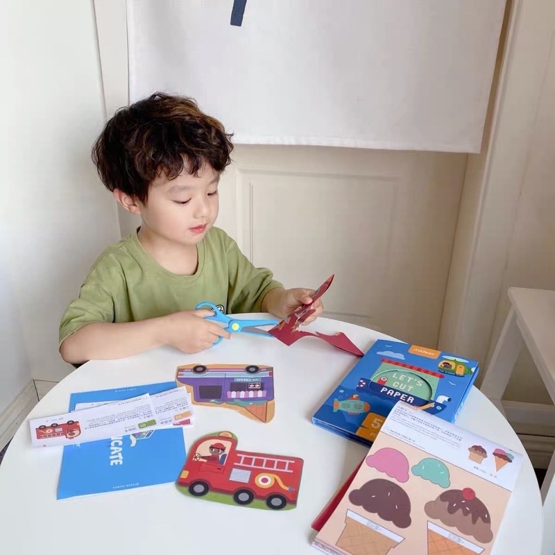 mideer activity art lets cut paper let sticker children activity