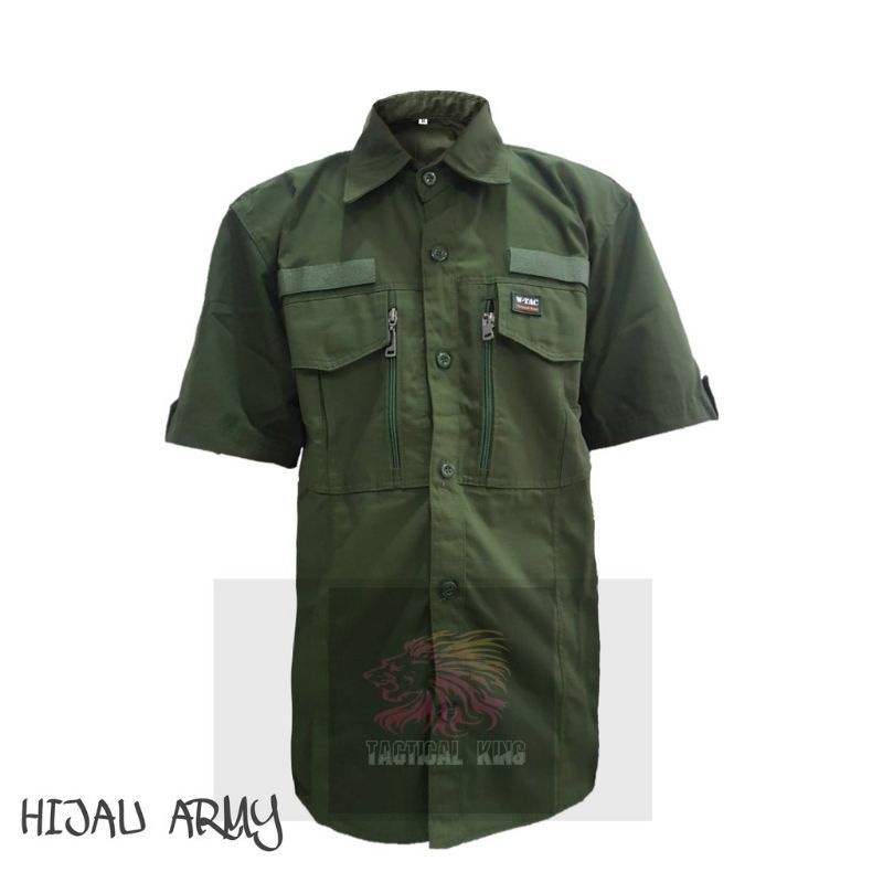 Baju Kemeja lapangan tactical w tac outdor lengan pendek