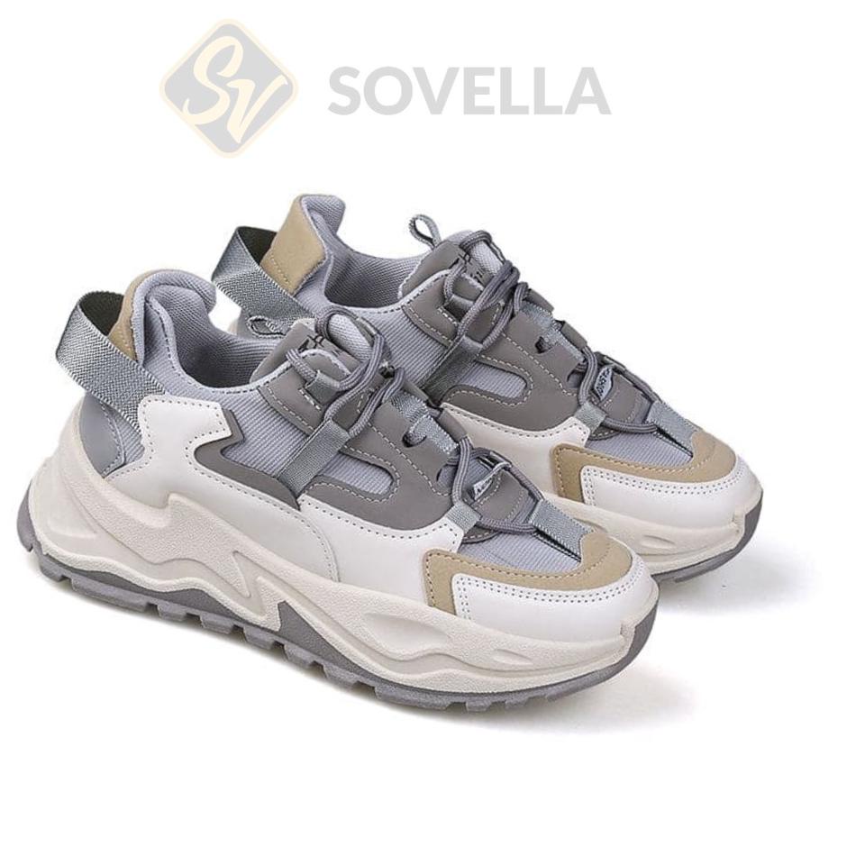 Paling Dicari.. SOVELLA Skylar Sepatu Sneaker Olahraga Kasual Kets Abu-Abu Wanita Import