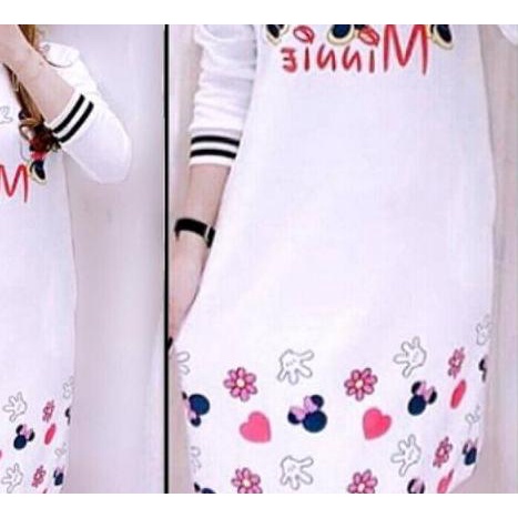 ⅎ Tunik Flower scuba rib TUNIK putih Tunik Miky rib TUNIK PREMIUM SCUBA IMPORT TUNIK MUSLIM KEKINIAN