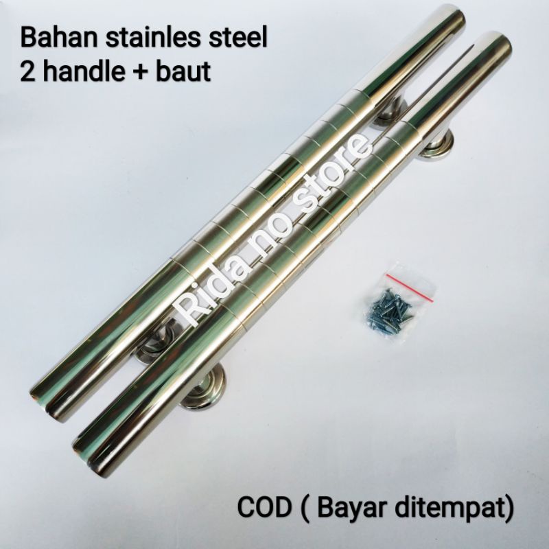 2 biji Handle Pintu Rumah 45 cm Stainles Minimalis Gagang Tarikan Pintu Kupu Tarung Mewah