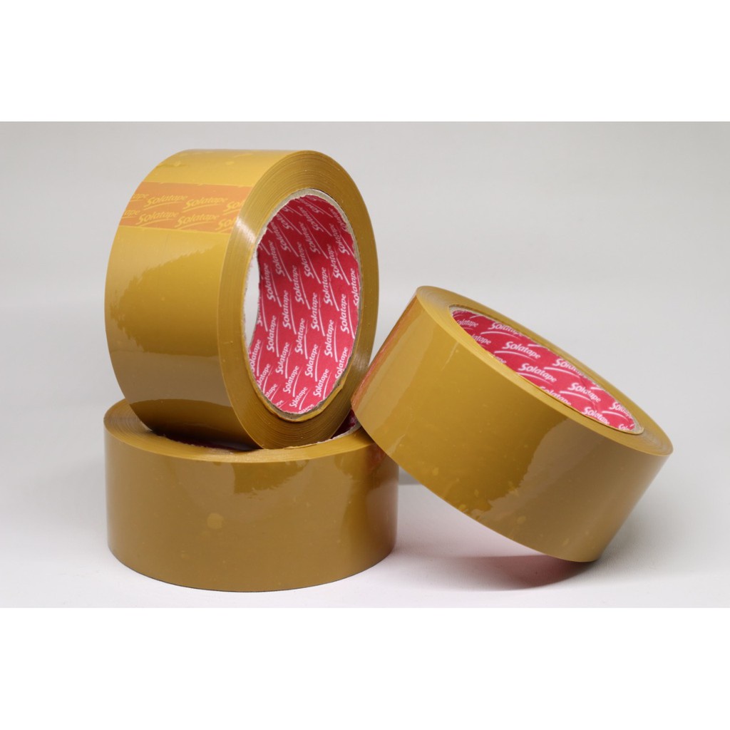 

LAKBAN COKLAT / LAKBAN BENING 100 YARD KUALITAS OKE UKURAN 45 MMX 100 YARD