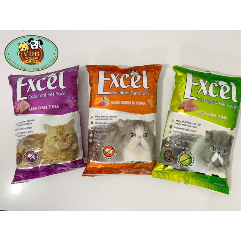 Excel Ikan Tuna ( ungu dan hijau ), Ayam dan Tuna 500 gram