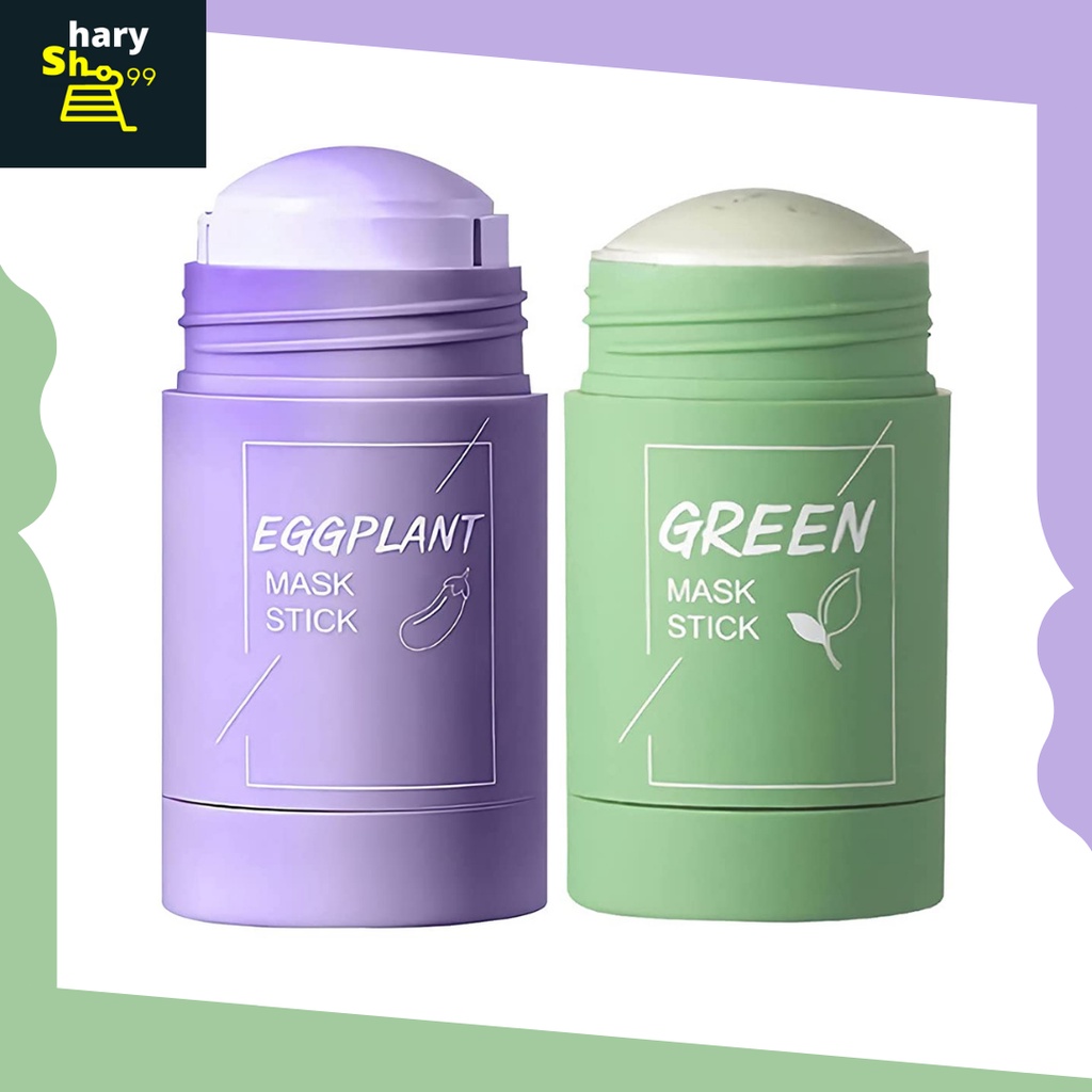 Meidian Green Tea Eggplant Mask Cleansing Clay Stick Masker Wajah MEIDIAN Green Tea Mask Cleansing C
