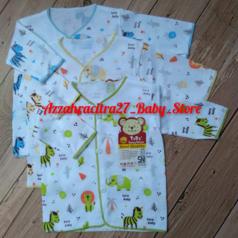 3PC Baju Bayi Tara Necci Putih Lengan Panjang Newborn-Baju Bayi Tara Newborn Lengan Panjang PutihSNI