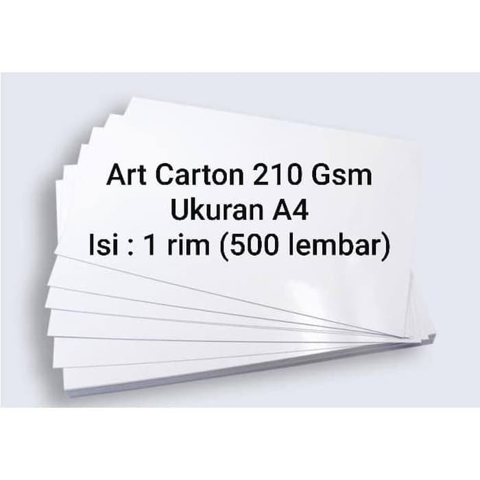 

Art Carton 210 Gsm A4 1 Rim Berkualitas