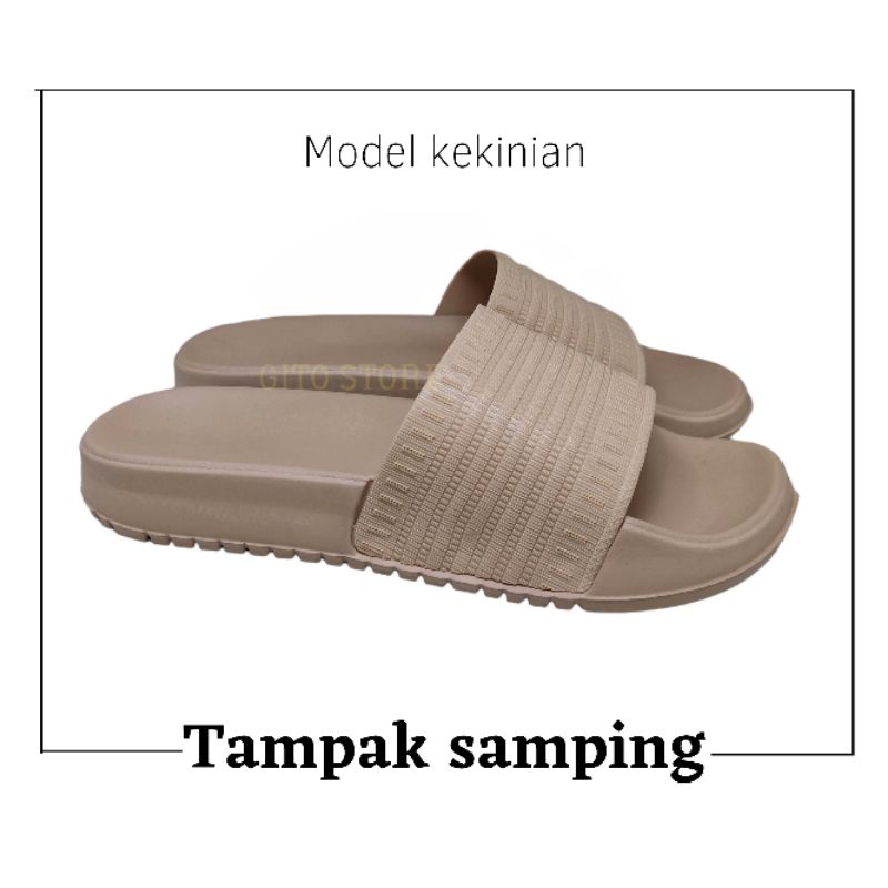 Sandal selop karet wanita - sandal santai cewek - selop wanita 24 - 40