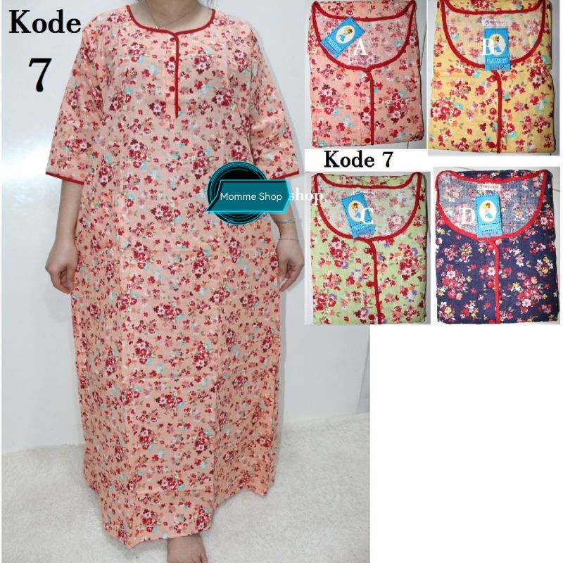 JUMBO LONG DASTER/DASTER PANJANG KATUN ADEM MOTIF BUNGA BUSUI LD 116 PRETTY GIRL