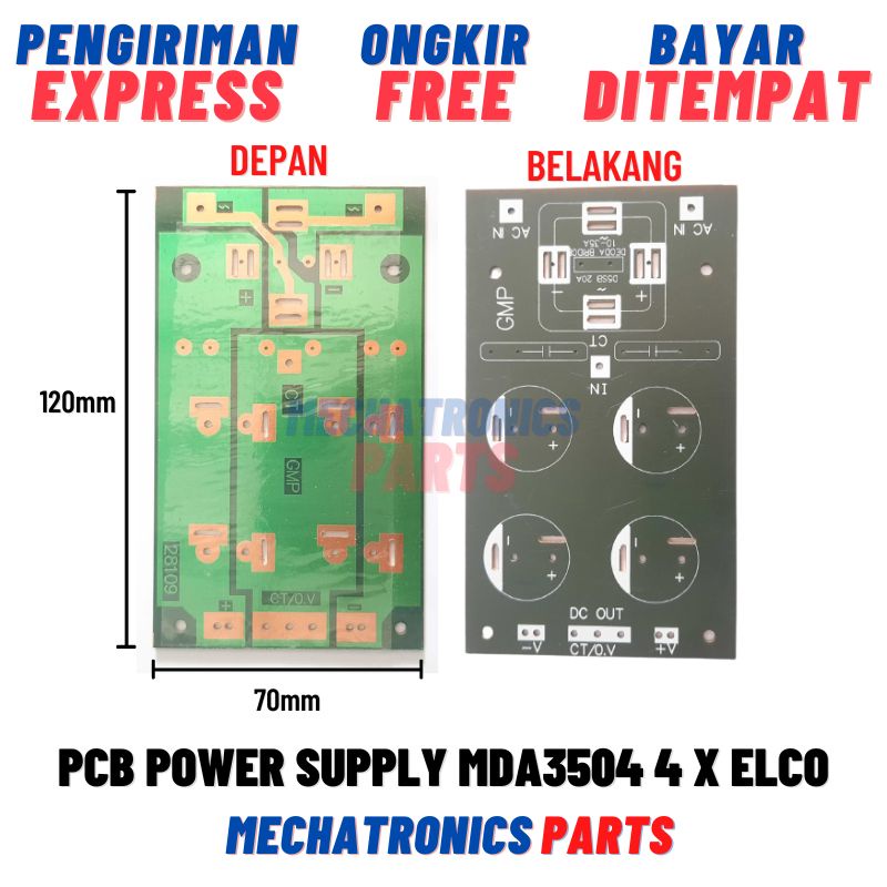 [PSU-9037] PCB POWER SUPPLY MDA3504 4 X ELCO