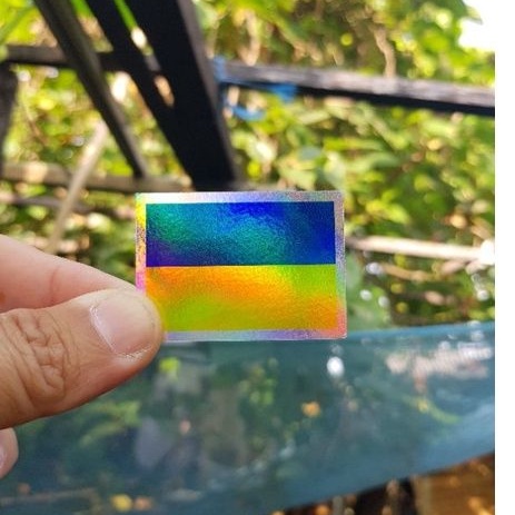 

stiker hologram ukraine flag bendera ukraina uk. 5 x 3,5 cm