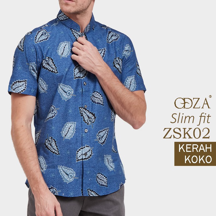 Baju Muslim Slim Fit Modern Kemeja Koko Pria Tangan Pendek Baju Muslim Slim Fit Modern Kemeja Koko Pria Tangan Pendek