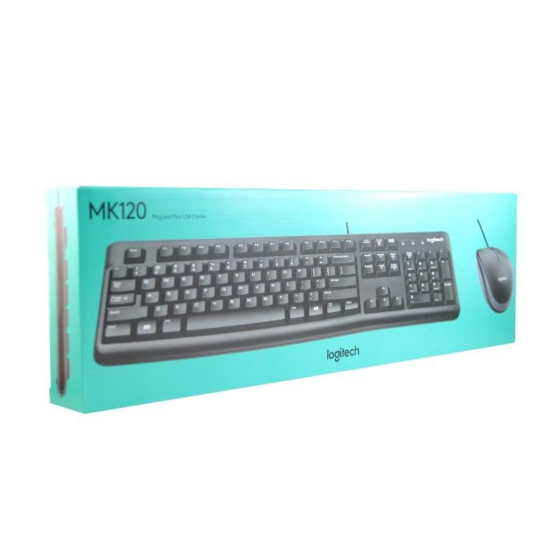 LOGITECH - MOUSE &amp; KEYBOARD MK120 USB - PAKET HEMAT USB KEYBOARD + MOUSE ORIGINAL - TEKNO KITA