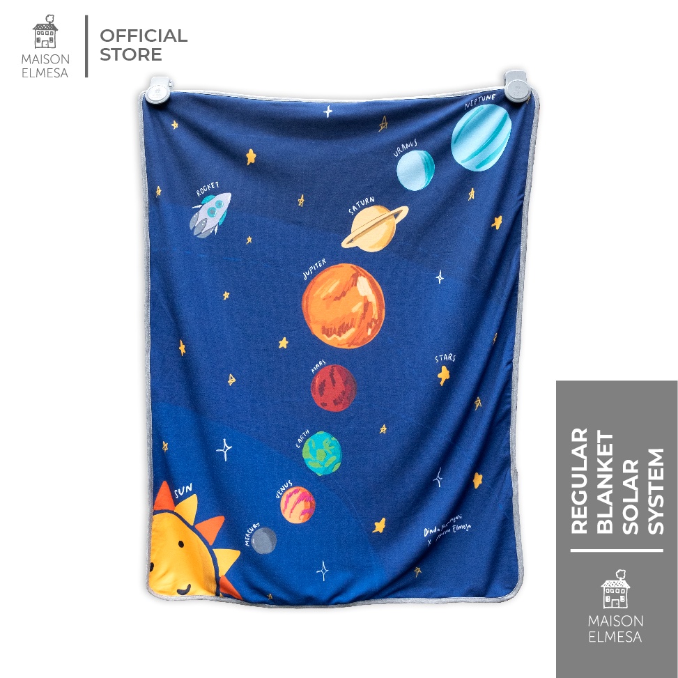 [Reguler Blanket - TIDAK bisa tambah nama] Maison Elmesa Selimut Bayi - Solar system