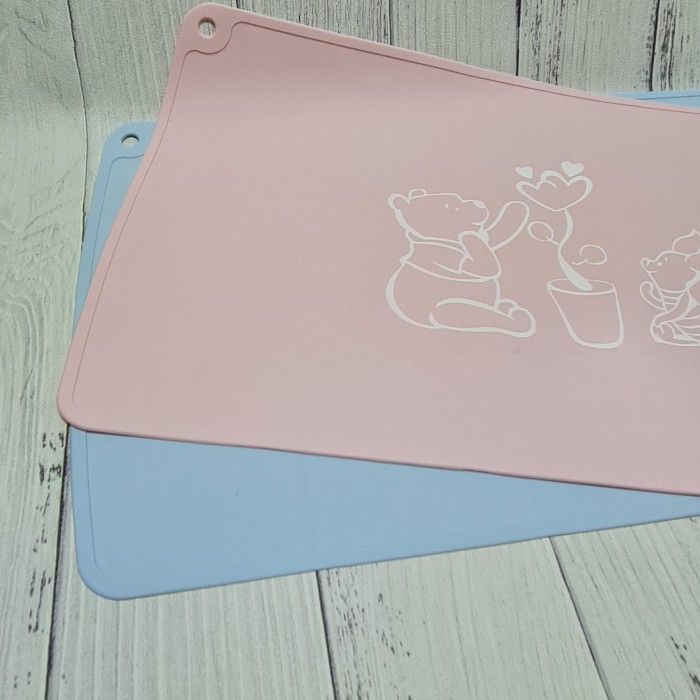 silicone kids dining mat / silicone mat / table mat / tatakan makan - blue