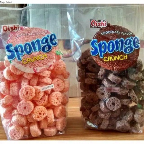 

Oishi Sponge Crunch Snack Chiki Original Cemilan Kiloan 230gr