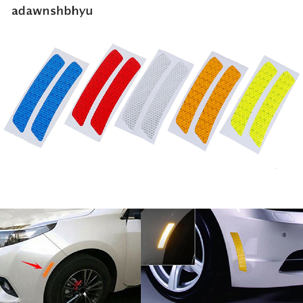 Adawnshbhyu 2Pcs Stiker Stiker strip Peringatan Reflektif bumper Mobil