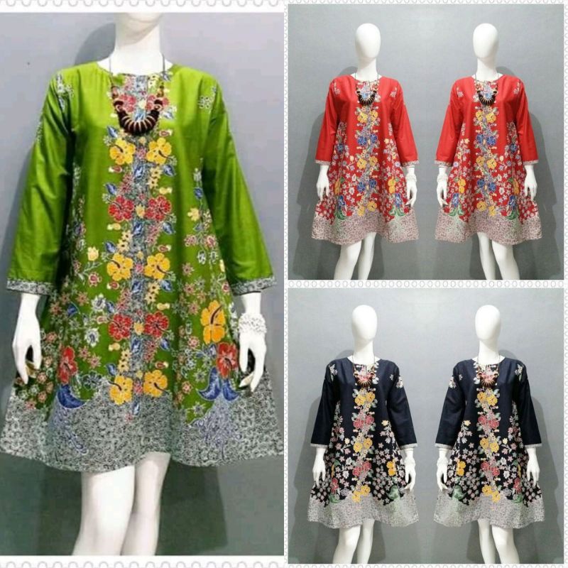 GROSIR TERLARIS TUNIK BATIK MODERN ATASAN WANITA KEKINIAN CANTIK BAJU KERJA FORMAL