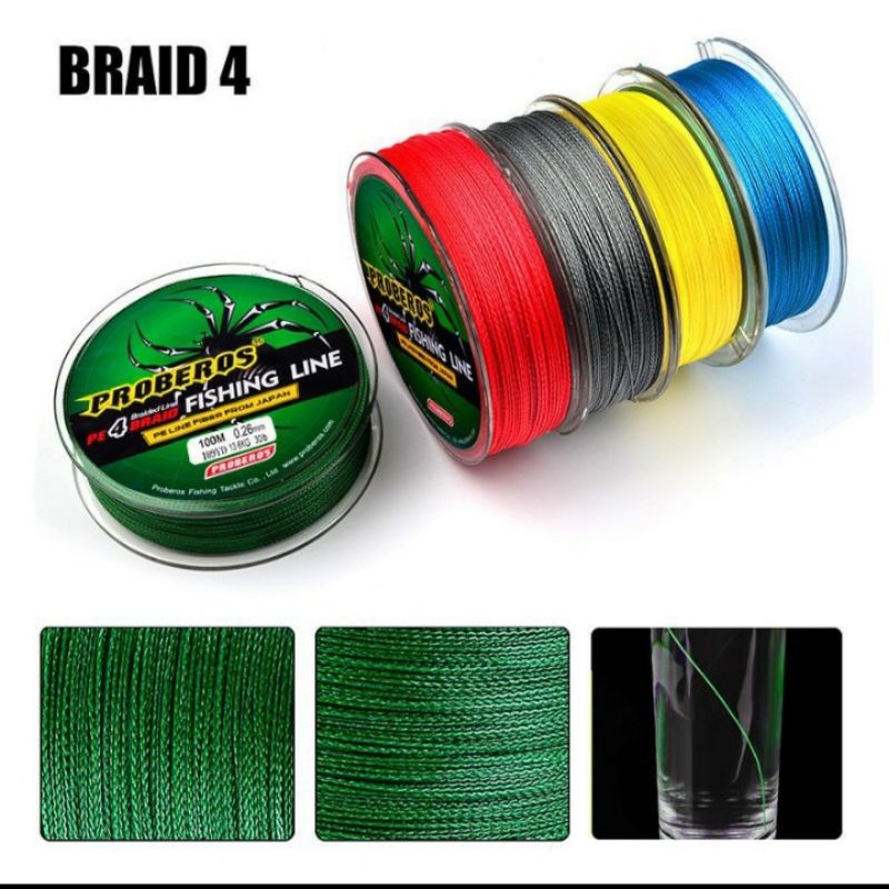 SENAR PANCING FISHING LINE PROBEROS SENAR GARIS PE KUAT TAHAN GESEKAN