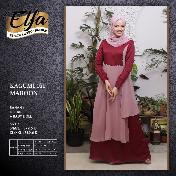 GAMIS TERBARU 2020 ETHICA KAGUMI 161 MAROON
