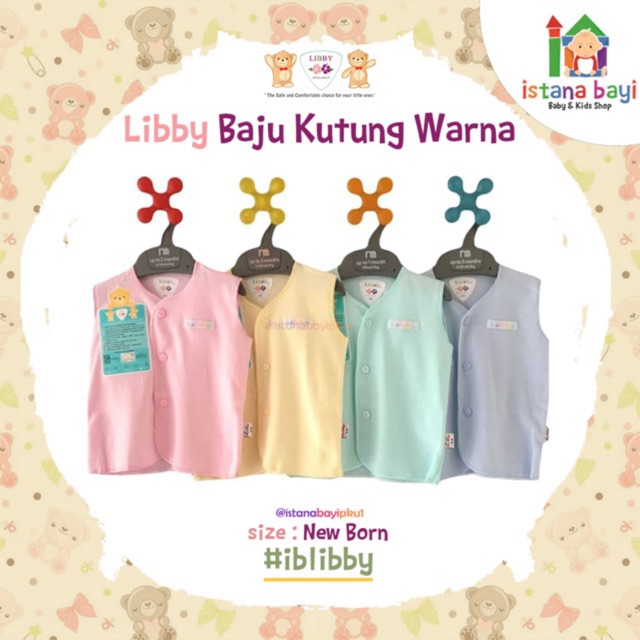 Libby Baju Kutung Warna New Born - Libby baju bayi