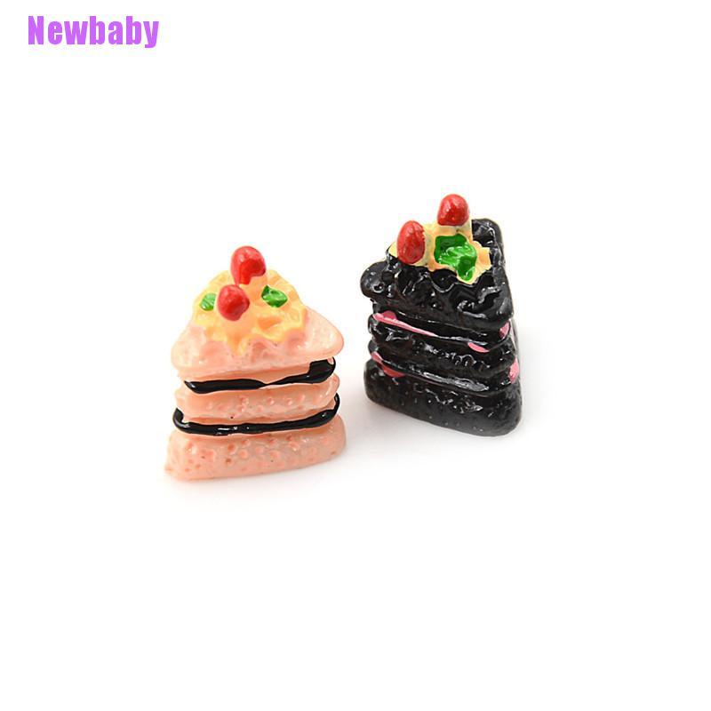 Newbaby 8PCS / Set Mainan Miniatur Kue / Biskuit Skala 1: 12 Untuk Aksesoris Rumah Boneka 1 / 6