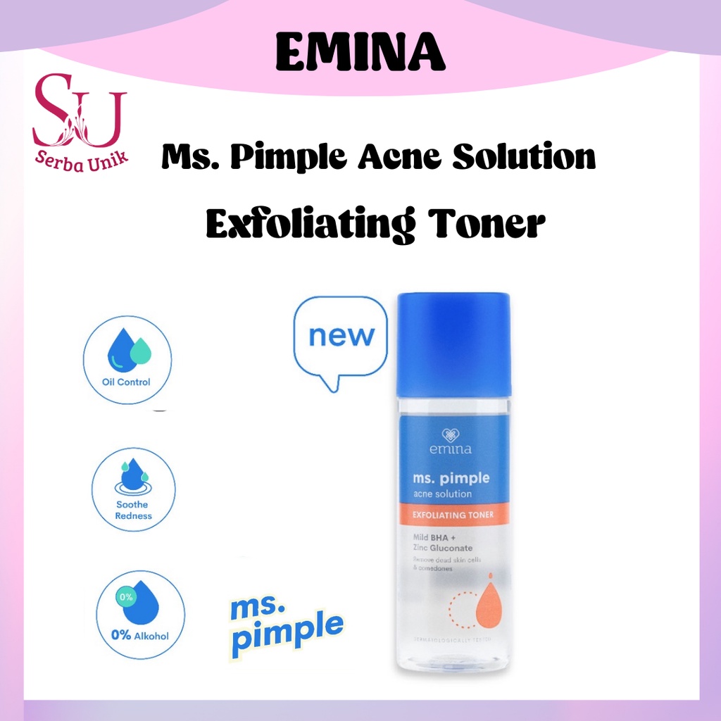 Emina Ms Pimple Acne Solution Exfoliating Toner 100ml