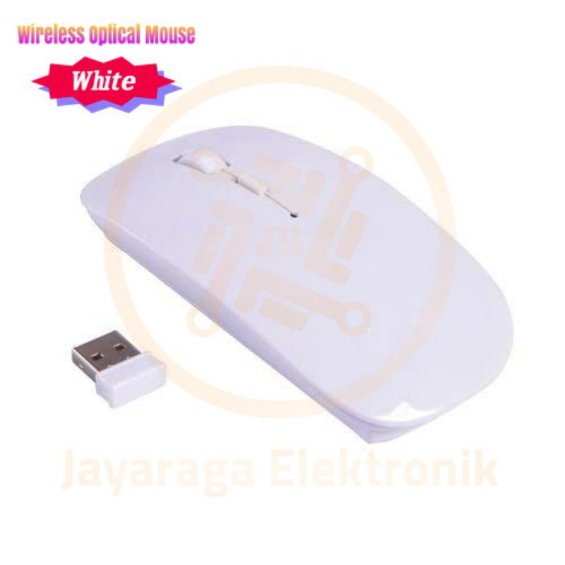 Mouse Wireless 2.4 Ghz Wireless Optical Mouse Design Slim Minimalis ORIGINAL