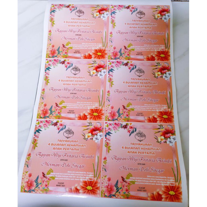 

Cetak Sticker bahan Chromo dan Vinyl A3+