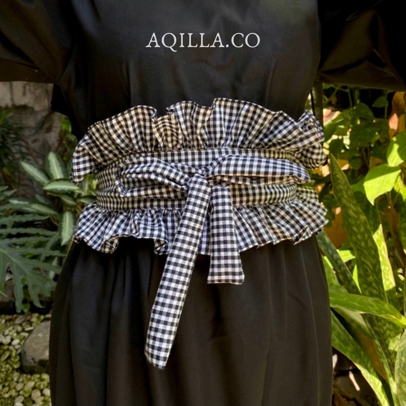 ( BISA COD ) READY!!! OBI BELT RUFFLE MIMA | SABUK OBI KEKINIAN | IKAT PINGGANG LUCU