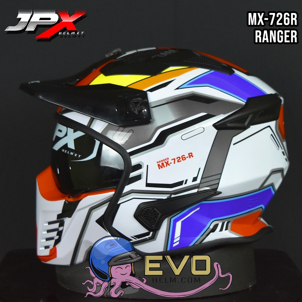 HELM JPX MX726R R05 RANGER MOTIF TERBARU ORIGINAL - JPX FULLFACE MX-726R MOTIF RANGER