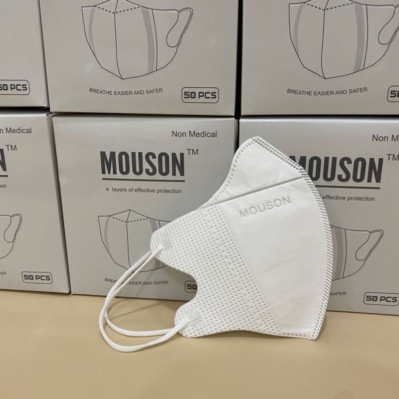 Masker duckbill korea mouson isi 50pcs / masker duckbill mouson embos