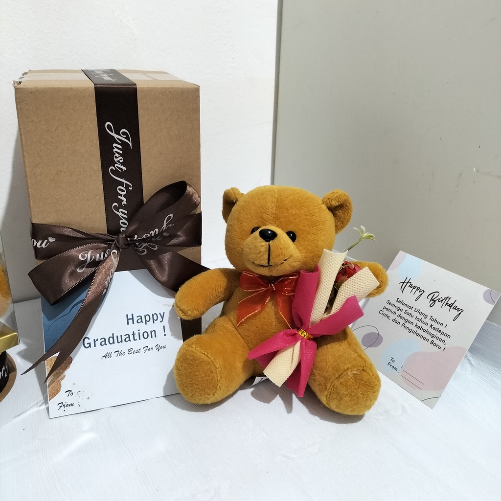 buket boneka hadiah ulang tahun boneka beruang mini birthday gift mini bear kado wisuda boneka wisuda hadiah ulang tahun lucu murah