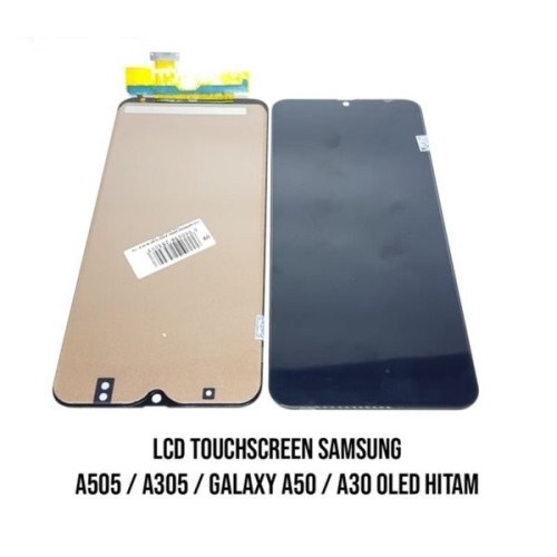 Layar LCD TS Touchscreen Fullset Samsung A30 A50 A305 A505 OLED BLACK