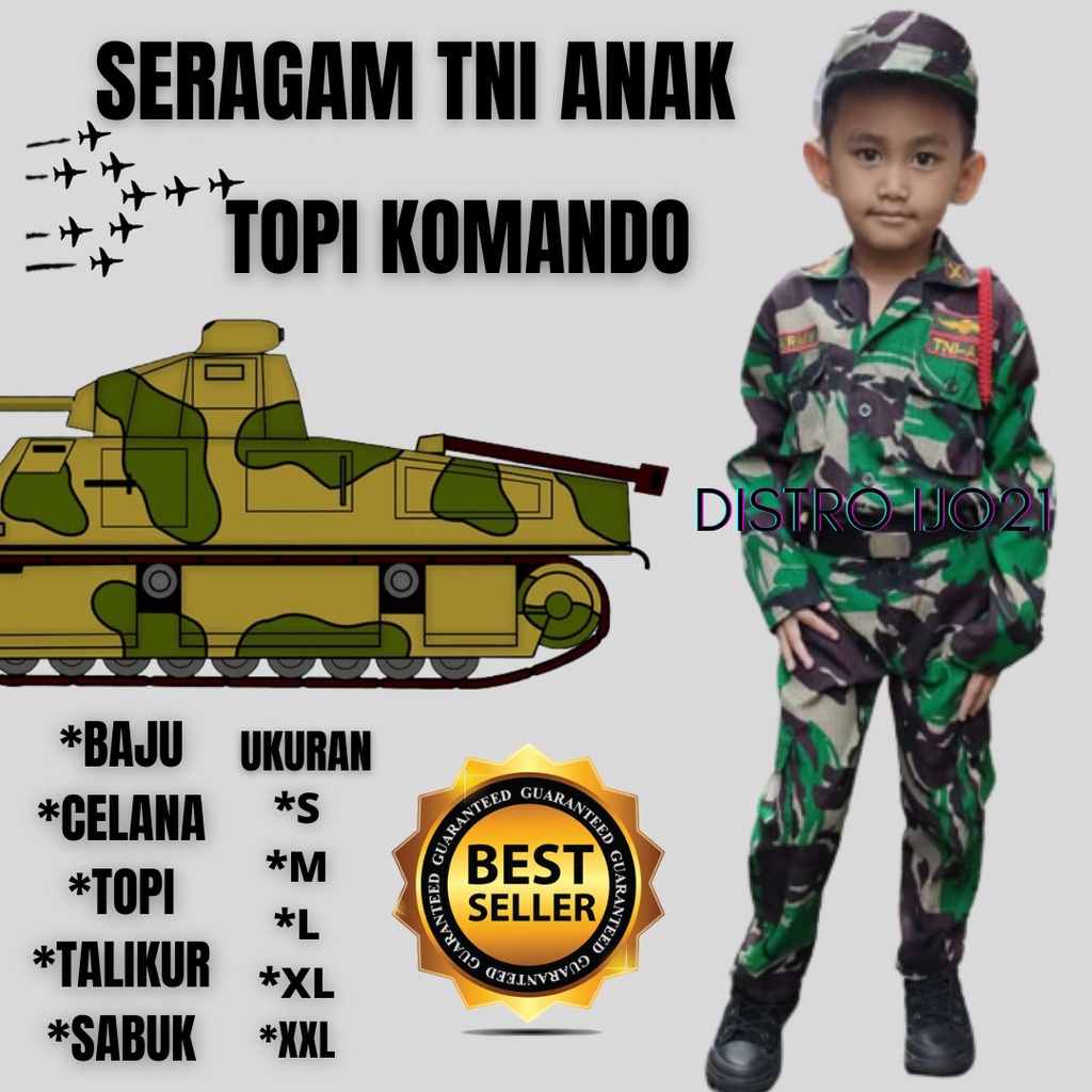 COD !! GROSIR PROFESI ANAK LORENG TK CARNAVAL PDL LORENG ANAK TOPI RIMBA COMANDO SERAGAM LORENG ANAK MURAH