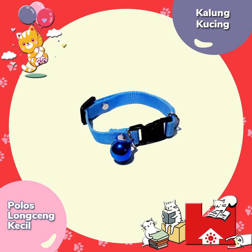 Kalung Kucing &amp; Anjing Polos Lonceng Kecil