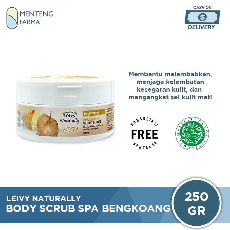 Leivy Body Scrub Spa Bengkoang 250 Gr - Lulur Mandi Dengan Bio White Complex