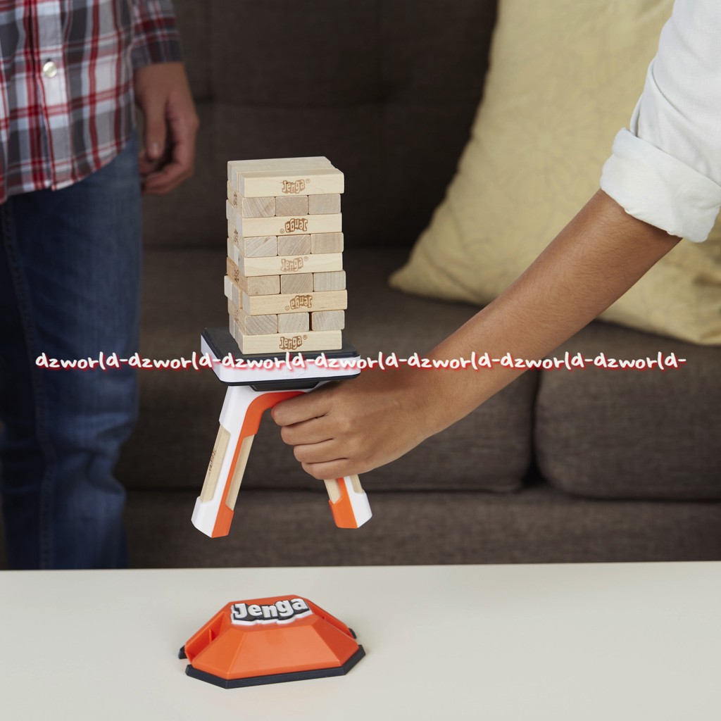 Jenga Pass Challenge Stack &amp; Passive Hasbro Gaming Mainan Block