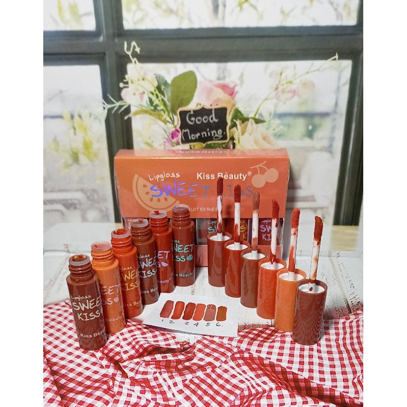 LIPSTICK / LIP GLOSS KISS BEAUTY FRUIT SERIES PAPAN ISI 6 No. 70221