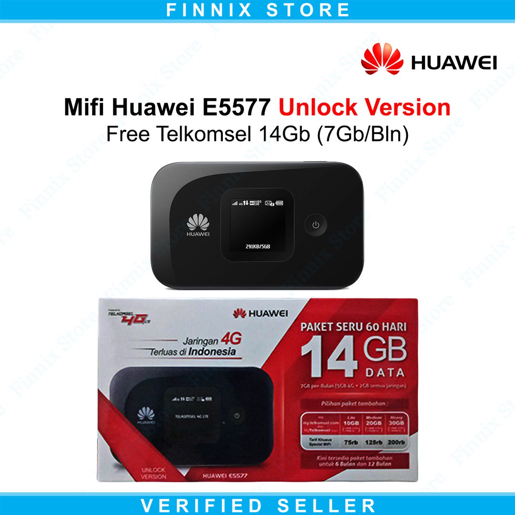 Huawei E5577 Mifi Modem Wifi Router 4g Lte Unlock Version Free Telkomsel Kuota14gb Shopee Indonesia