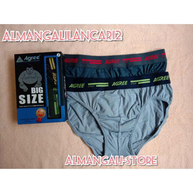 ((2Pcs)) Celana Dalam Pria Dewasa Big Size | CD Agree 2316