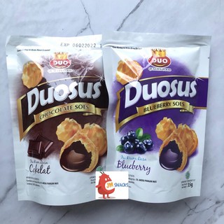 [PROMO!!] Duosus soes coklat / blueberry / mystar mini nikmat 35 gram - cemilan sus enak termurah  Rp1,999