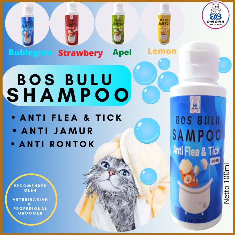 sampo anti kutu jamur bulu rontok kucing 100ml