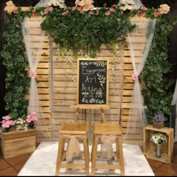 Helnan_Store | Wedding Backdrop Photobooth Rustic Wooden Wedding Backdrop