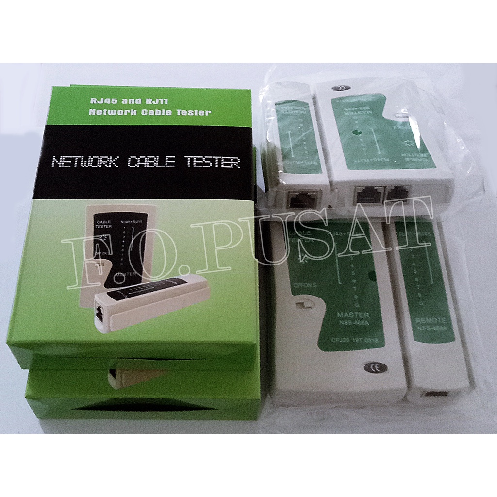 Lan Tester Alat Penguji Kabel Lan RJ45 Telepon Tester Rj11 + Baterai