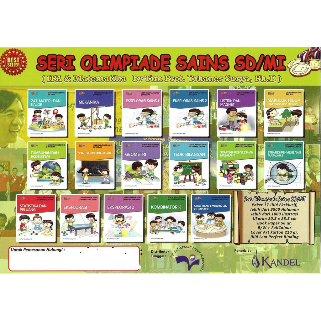 BUKU KSN OSN OLIMPIADE MATEMATIKA IPA MIPA SD MI DARI TIM Prof Yohanes Surya Ph D