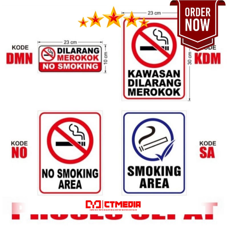 STIKER DI LARANG MEROKOK